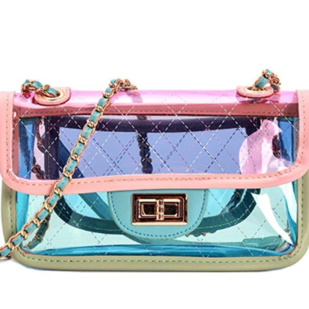 Women Transparent  Cross Body Clutch